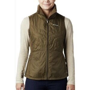 Columbia Mix It Around II Vest Women M Green Quilted Omni-Shield/ Shade NWT